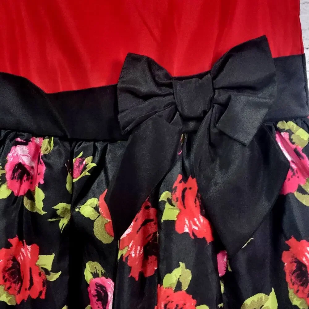 est. 1989 Place Girl's Red and‎ Black Floral Dress Size 3T